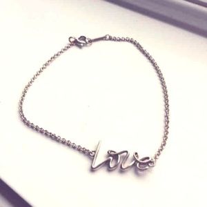 Handmade "Love" Chain Bracelet
